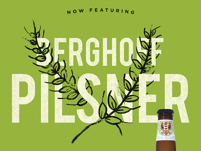 Berghoff Posters - v.1 chicago typography type barley pilsner beer poster beer berghoff