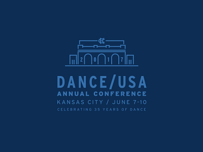 Kansas City Conference Logo architecture building logo conference logo dance dance logo kansas city kc linework missouri monolinear