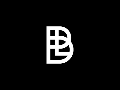 BL Monogram b bl black l letterform letters linework logo monogram white