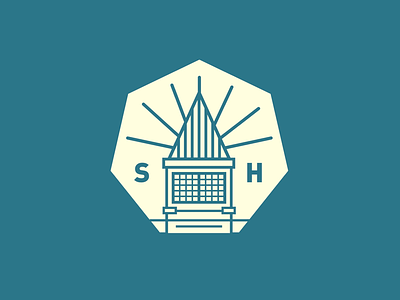 “Seven” school logo academic aqua badge school seven