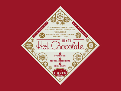 Hoyt's Tavern Coasters v2 coaster cocktail hot chocolate script tavern winter