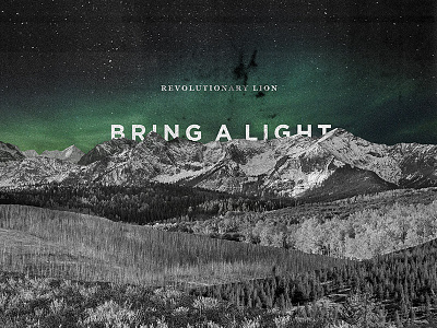 "Bring A Light" Album Cover Concept album cover light mountains