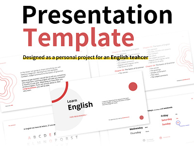 Presentation template for an English teacher book design design design agency designing logo presentation presentation template typography