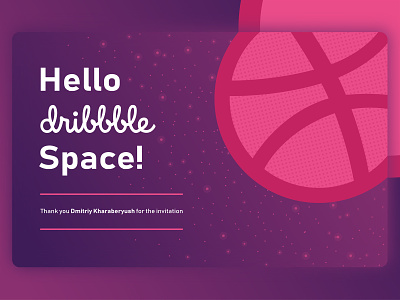 Hello Dribbble Space! hello new space thanks