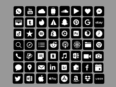 Dark Minimalist iOS Icons by Wolfgang on Dribbble