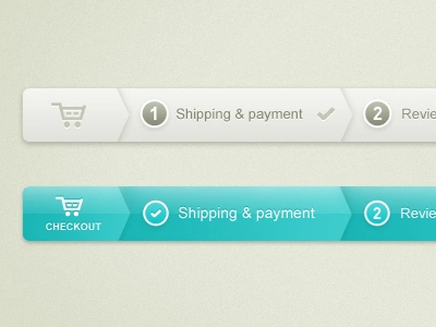 Checkout progress bar - Web UI app checkout progress shopping ui