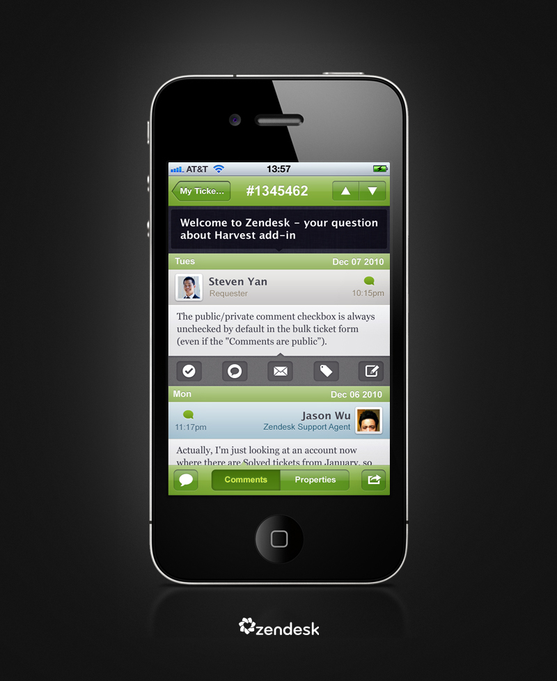 Zendesk - iPhone - UI/UX/iOS by Jason Wu on Dribbble