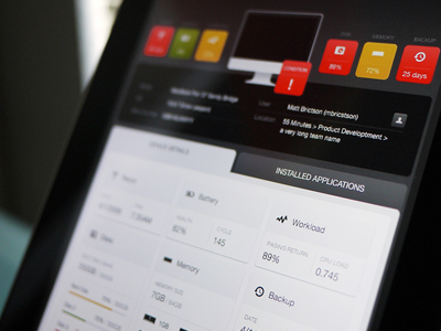 Dashboard stats - iPad - UI/UX/iOS