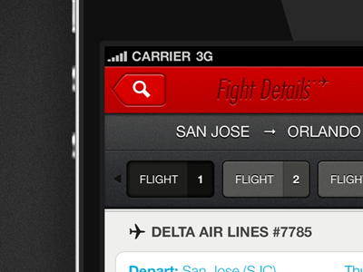 Flight Details - iPhone (retina) app assistant flight ios iphone management schedule travel