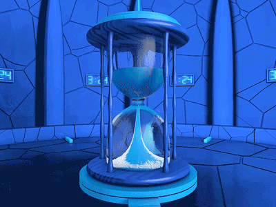 Hourglass of Time 3d 3d animation c4d celshading clock hourglass motion motion design sundial time timer