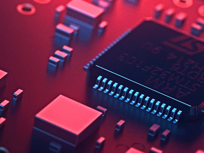 Microchip 3d 3dsmax circuit circuitboard computer cpu hdmi microchip motion motion design pcb vray