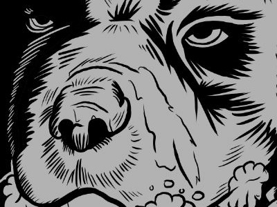 Puppy Cujo Design horror illustration movie shirt sketch wip