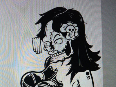 Zombie Woman Detail WIP