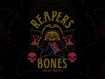 Sea of Thieves - Reapers Bones apparel apparel logo emblem graphicdesign grim reaper logo pirate reaper sea of thieves shirt design shirtdesign shirts skeleton skull skull and crossbones skull logo twitch videogame videogames xbox