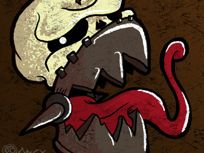 SandSTR Day 1: Contraption contraption skull illustration drawing doodle digital color trap