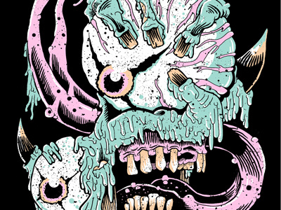 Thethinghand Dribbble apparel creature eyeball horror illustration sale screenprint shirt thing