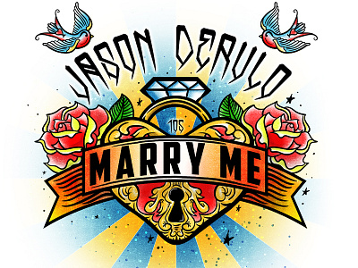 Marry Me Tattoo Design illustration merch music shirt t shirt tattoo