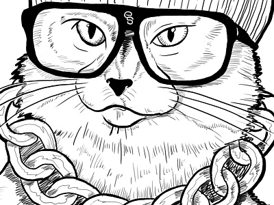 WIP Kitty cat drawing hip illustraton kitty sketch thug