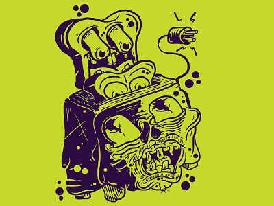 Mutant Toaster bread dead illustration monster sketch toaster zombie