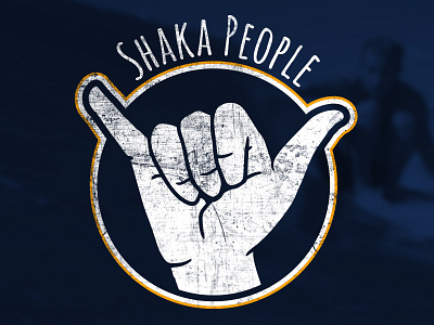 Shaka People Logo brand logo shaka surfing texture wip