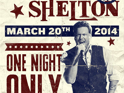 Blake Shelton Hatch Poster country hatch poster lettering merch music poster type
