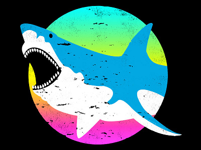 Neon Shark apparel neon shark summer texture