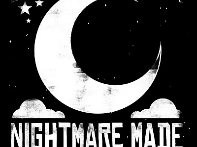 Nightmare Made apparel clouds crop moon shirt texture