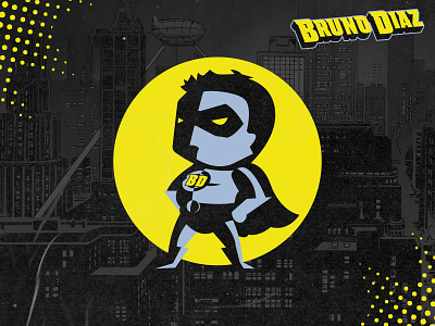 ReBrand Logo - Bruno Diaz batman cartoon cartoon character comic logo logo design logodesign rebrand rebranding streamer superhero twitch