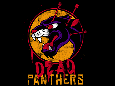 Dead Panthers apparel cat design forsale panther texture tshirt