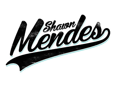 Mendes Baseball apparel distress lettering merch music shirt t shirt texture type vintage