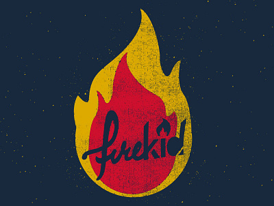 Firekid Approval Design distress fire merch music texture tshirt