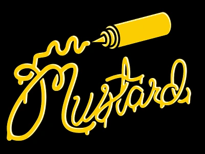 Mustard drip food script type typography wip