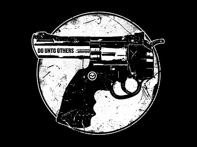 Fun With Guns black and white gun metal shirt texture