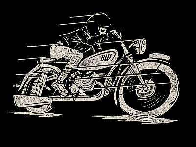 Skull Moto bike illustration motorcycle skull texture tshirt vintage