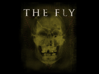 The Fly band tee fly horror metal shirt skull vintage xray