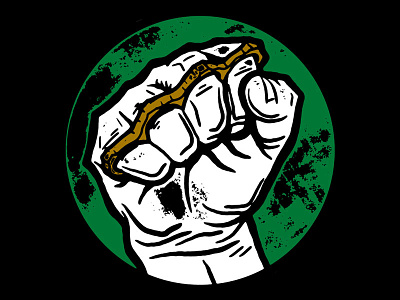 Brass band shirt fight fist hand illustration knuckles merch wip