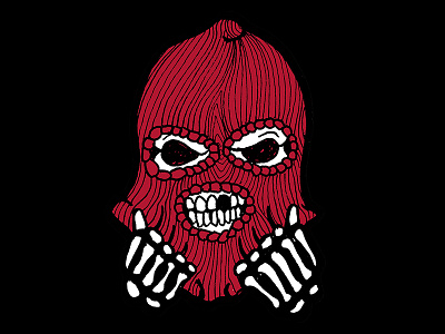 Ski Mask Skull drawing illustration punk sketch skull