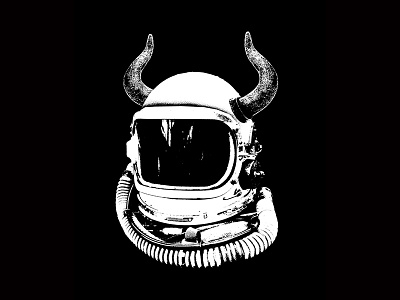 Astro Viking Helmet astronaut collage graphic helmet shirt space viking