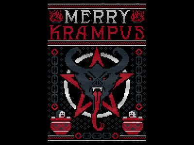 Merry Krampus christmas holiday krampus tacky sweater ugly sweater