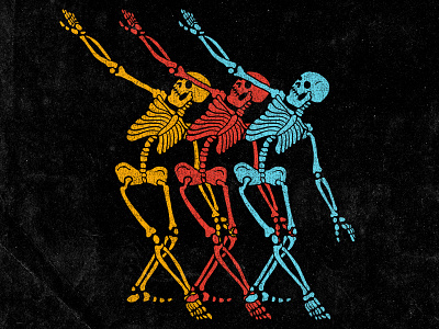 Skeledance apparel dance illustration skeleton skull