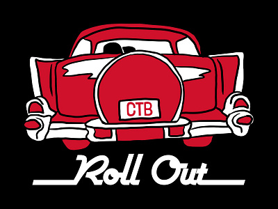 Roll Out caddy car illustration vintage