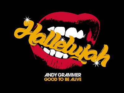 Andy Grammer - Hallelujah Lips contrast lips pop tshirt type