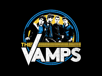 The Vamps - Classic Rock band tee classic merch rock texture vamps