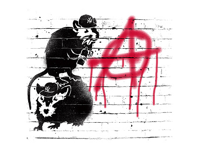 Street Rats graffiti illustration rats spraypaint stencil street urban
