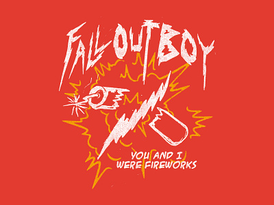 Fall Out Boy - Fireworks drawing fall out boy fireworks illustration merch tshirt