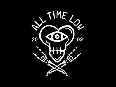 All Time Low - Skull Heart draw drawing heart illustration rough sketch skull