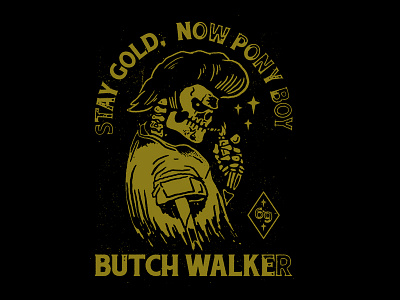 Butch Walker - Greaser Skull 50s butch walker greaser rockabilly skull vintage