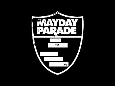 Mayday Parade - Shield bandmerch illustration mayday parade shield shirt texture vintage