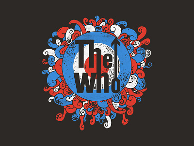 The Who - Squiggles british classic rock illustration the who tshirt uk
