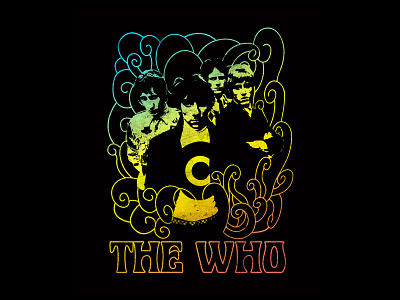 The Who - Vintage Smoke british classic rock illustration the who tshirt uk